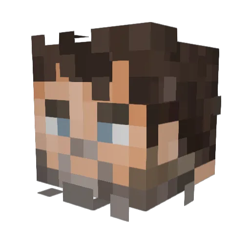 SaltSniffer Minecraft avatar head, 3D render