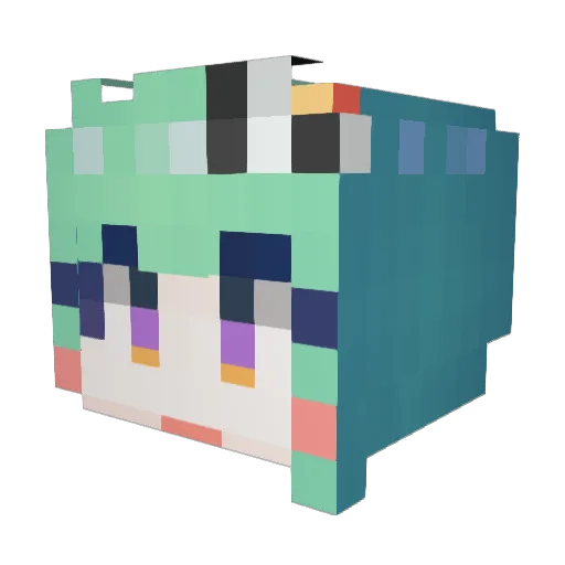 Salt_doll Minecraft avatar head, 3D render