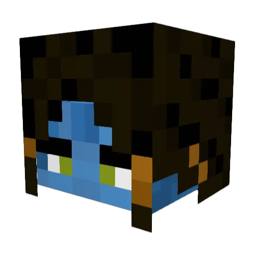 Salteazz Minecraft avatar head, 3D render