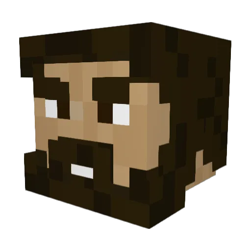 SaltedSaltine Minecraft avatar head, 3D render