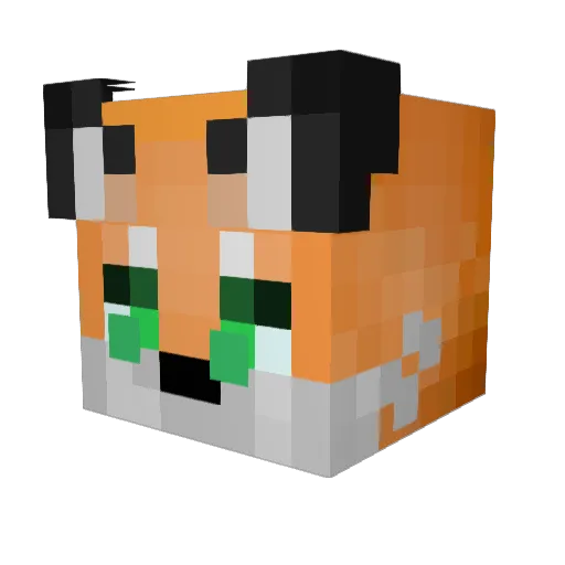 Salted_Fox Minecraft avatar head, 3D render