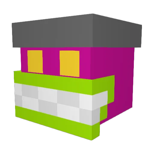 Saltine Minecraft avatar head, 3D render