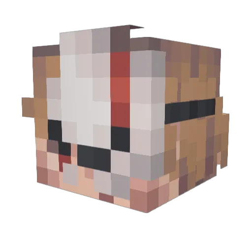 Saltire06 Minecraft avatar head, 3D render