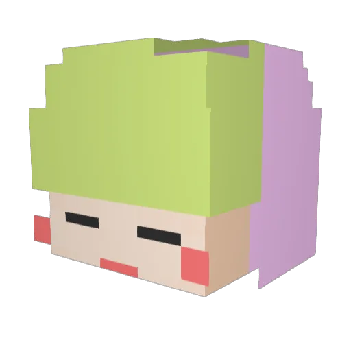 Saltpotato Minecraft avatar head, 3D render