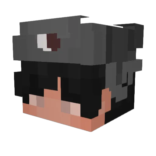 Saltt Minecraft avatar head, 3D render