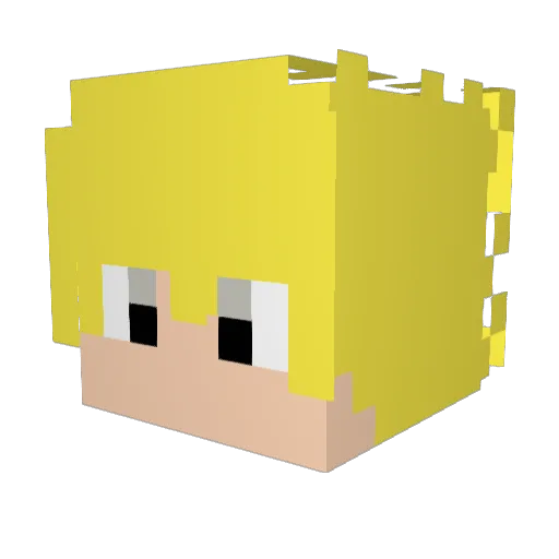 SaltyAlt3 Minecraft avatar head, 3D render