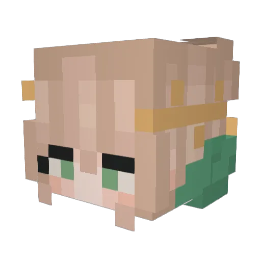 SaltyBiscuit230 Minecraft avatar head, 3D render