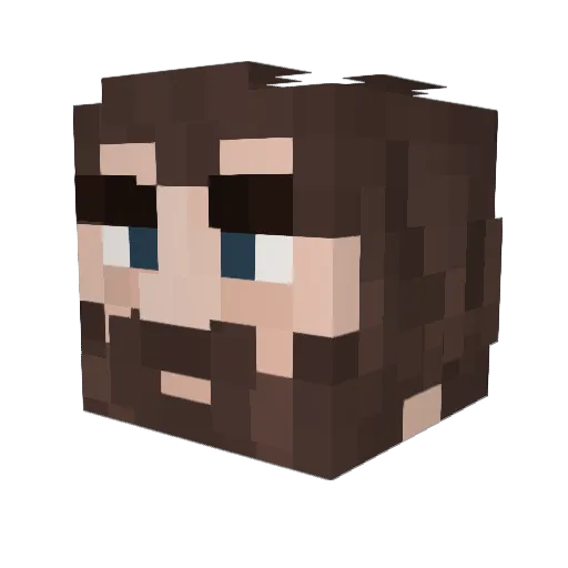 SaltyButz Minecraft avatar head, 3D render