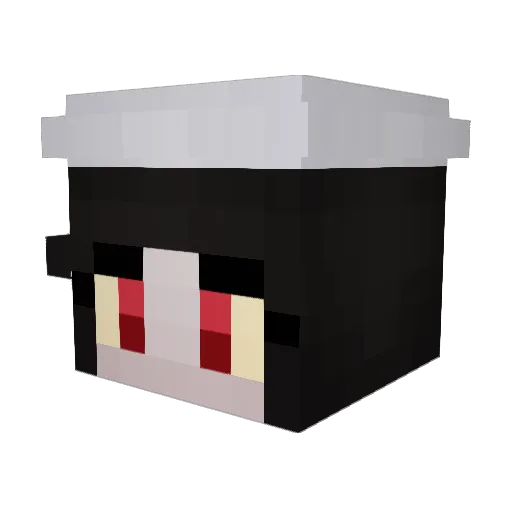 SaltyCavern Minecraft avatar head, 3D render
