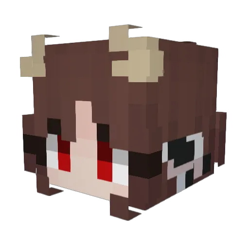 SaltyCoow Minecraft avatar head, 3D render
