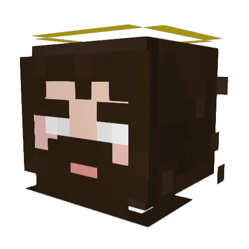 SaltyCrayfish Minecraft avatar head, 3D render