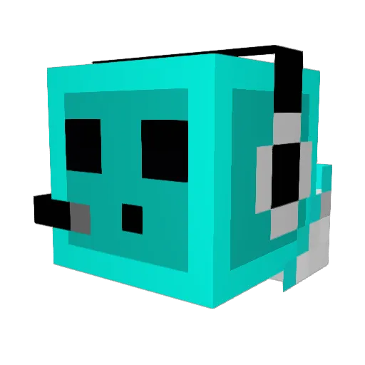 SaltyDawg8 Minecraft avatar head, 3D render
