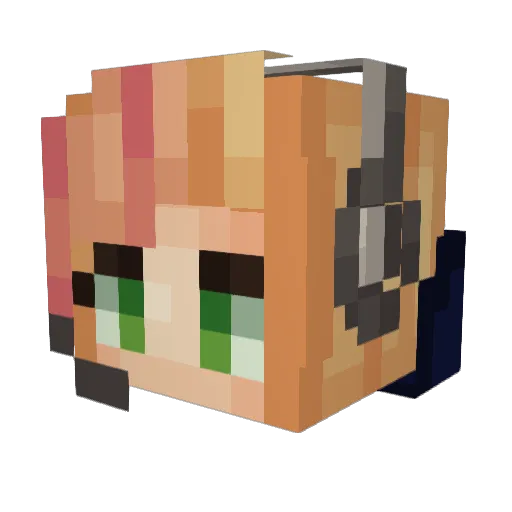 SaltyGriffin Minecraft avatar head, 3D render