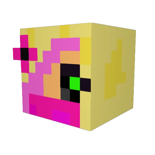 SaltyHAHA Minecraft avatar head, 3D render