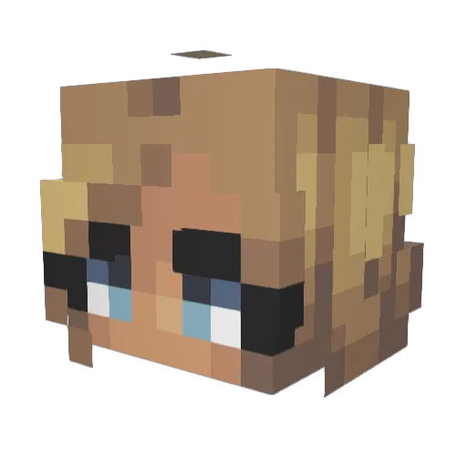 SaltyMckenna Minecraft avatar head, 3D render