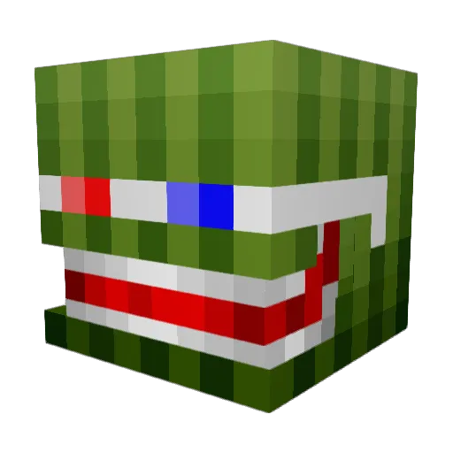 SaltyMelon Minecraft avatar head, 3D render