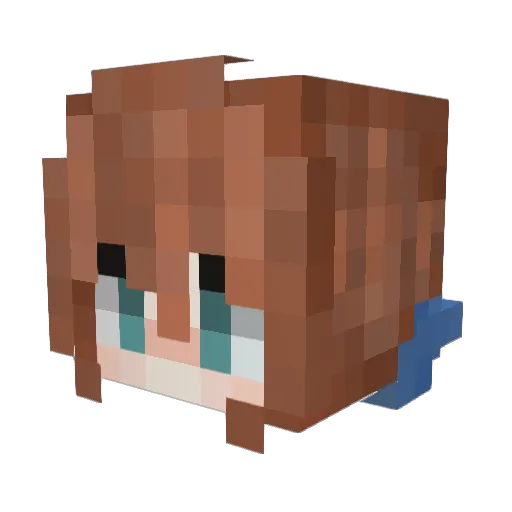 SaltyPotate Minecraft avatar head, 3D render