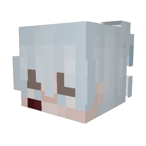 SaltySometimes Minecraft avatar head, 3D render