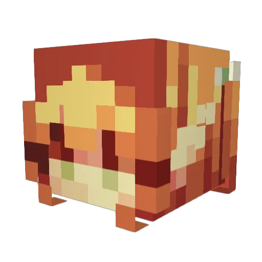 SaltyStix Minecraft avatar head, 3D render