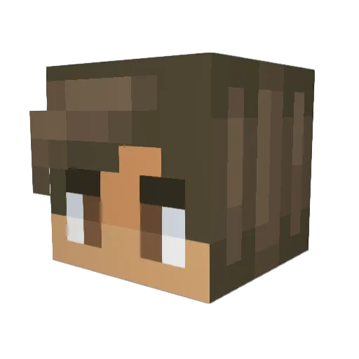 SaltyVI Minecraft avatar head, 3D render