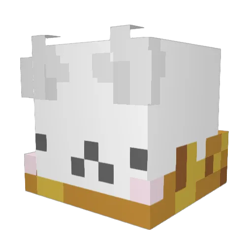 SaltyWater Minecraft avatar head, 3D render