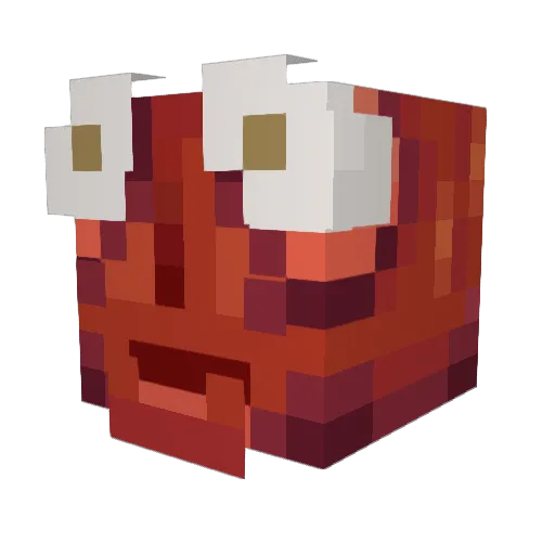 Salty_Crab Minecraft avatar head, 3D render
