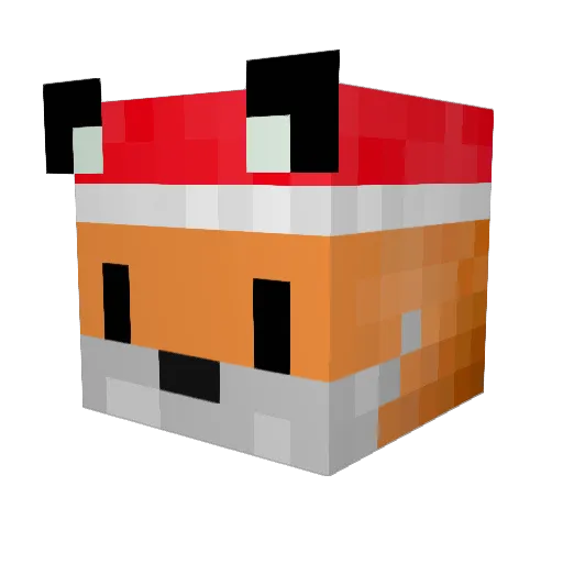 Salty_Fox Minecraft avatar head, 3D render