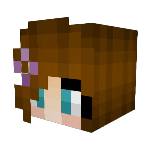 Salty_Siren Minecraft avatar head, 3D render