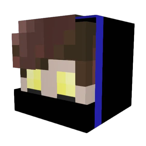 Salty_Snake Minecraft avatar head, 3D render