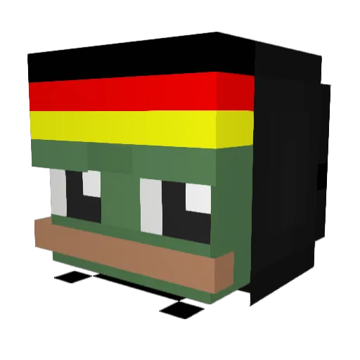 Salu_TV Minecraft avatar head, 3D render