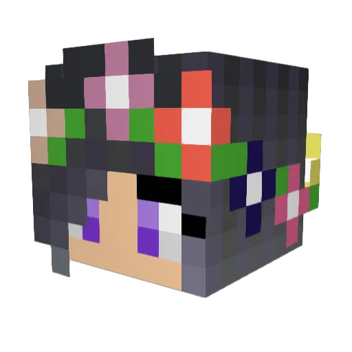 SalukiSpirit Minecraft avatar head, 3D render
