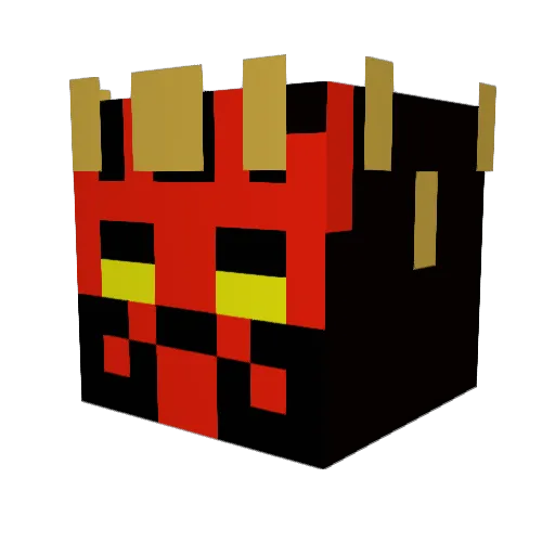 Saluron Minecraft avatar head, 3D render