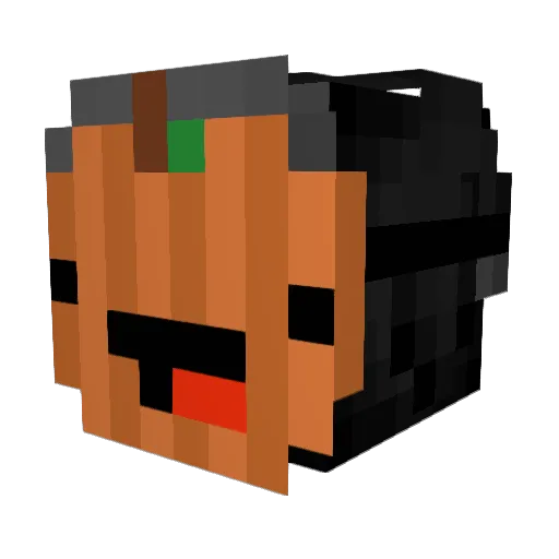 SalutBtw Minecraft avatar head, 3D render