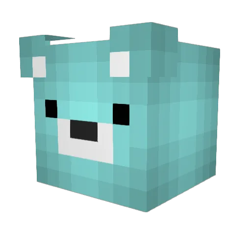 SaluteOG Minecraft avatar head, 3D render