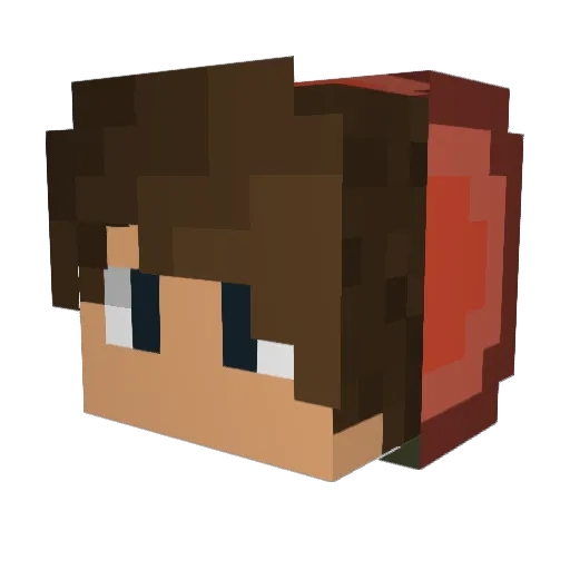 Salvaron Minecraft avatar head, 3D render