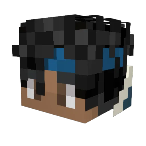 Salvatire Minecraft avatar head, 3D render
