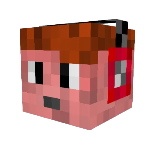 Salyce Minecraft avatar head, 3D render