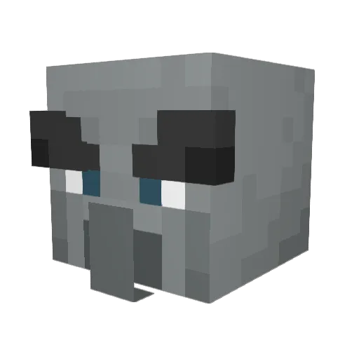 Salzd Minecraft avatar head, 3D render
