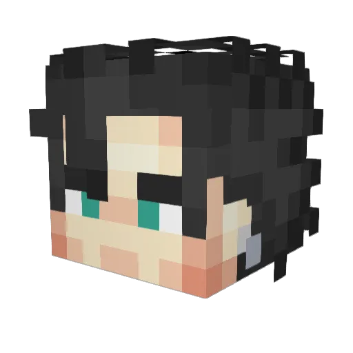Sam00_ Minecraft avatar head, 3D render