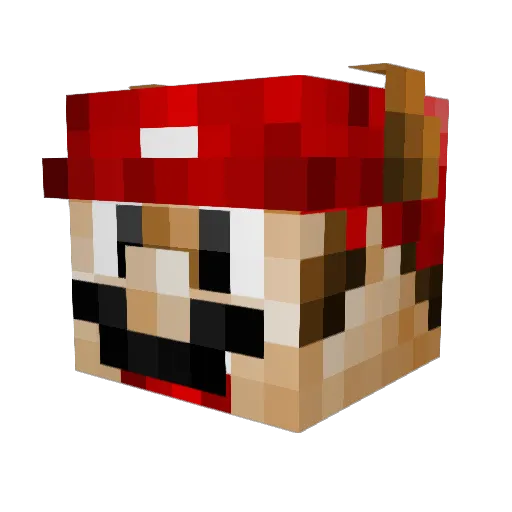 Sam0189 Minecraft avatar head, 3D render