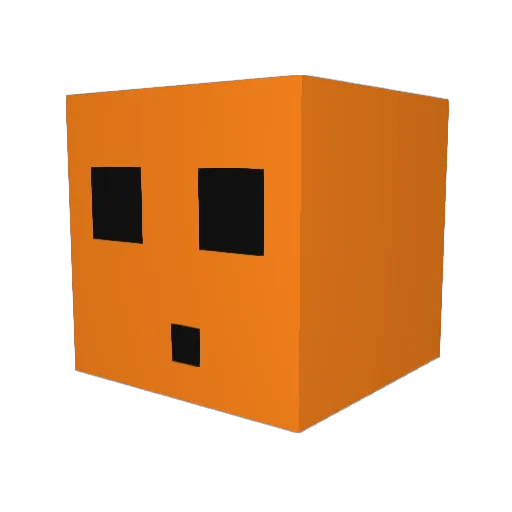 Sam12E Minecraft avatar head, 3D render