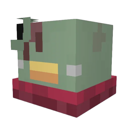 Sam4P Minecraft avatar head, 3D render