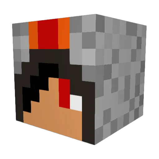 Sam9KGaming Minecraft avatar head, 3D render