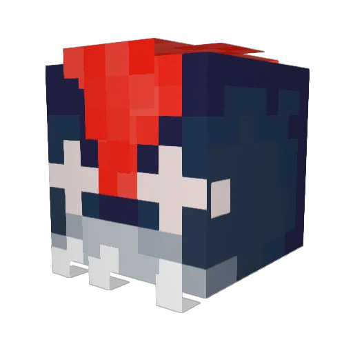 SamAdrian Minecraft avatar head, 3D render