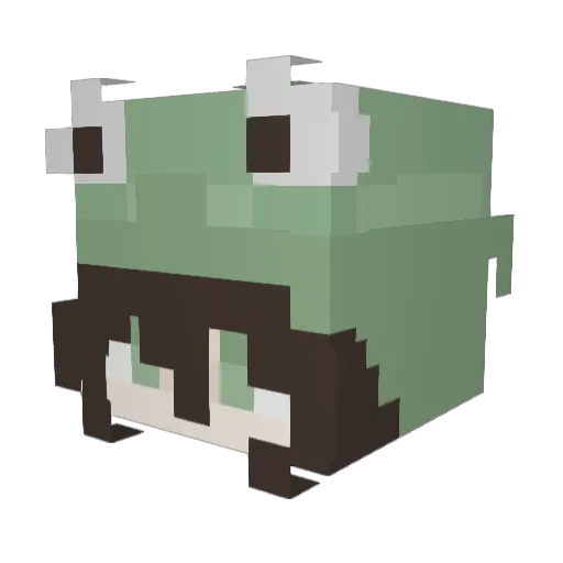 SamAnime386 Minecraft avatar head, 3D render