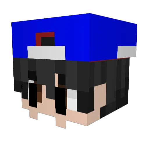 SamChilling Minecraft avatar head, 3D render