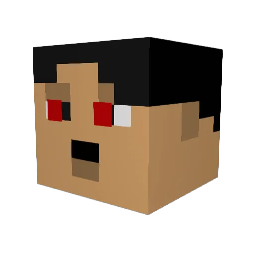 SamDaPony Minecraft avatar head, 3D render