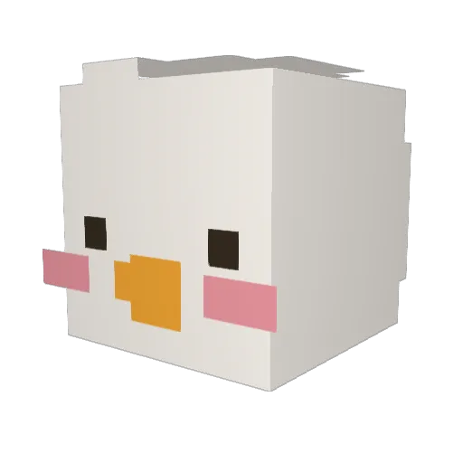 SamDo_A Minecraft avatar head, 3D render