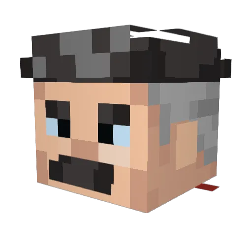 SamDvan Minecraft avatar head, 3D render