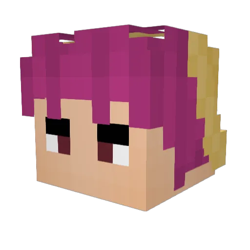 SamFlynnMC Minecraft avatar head, 3D render